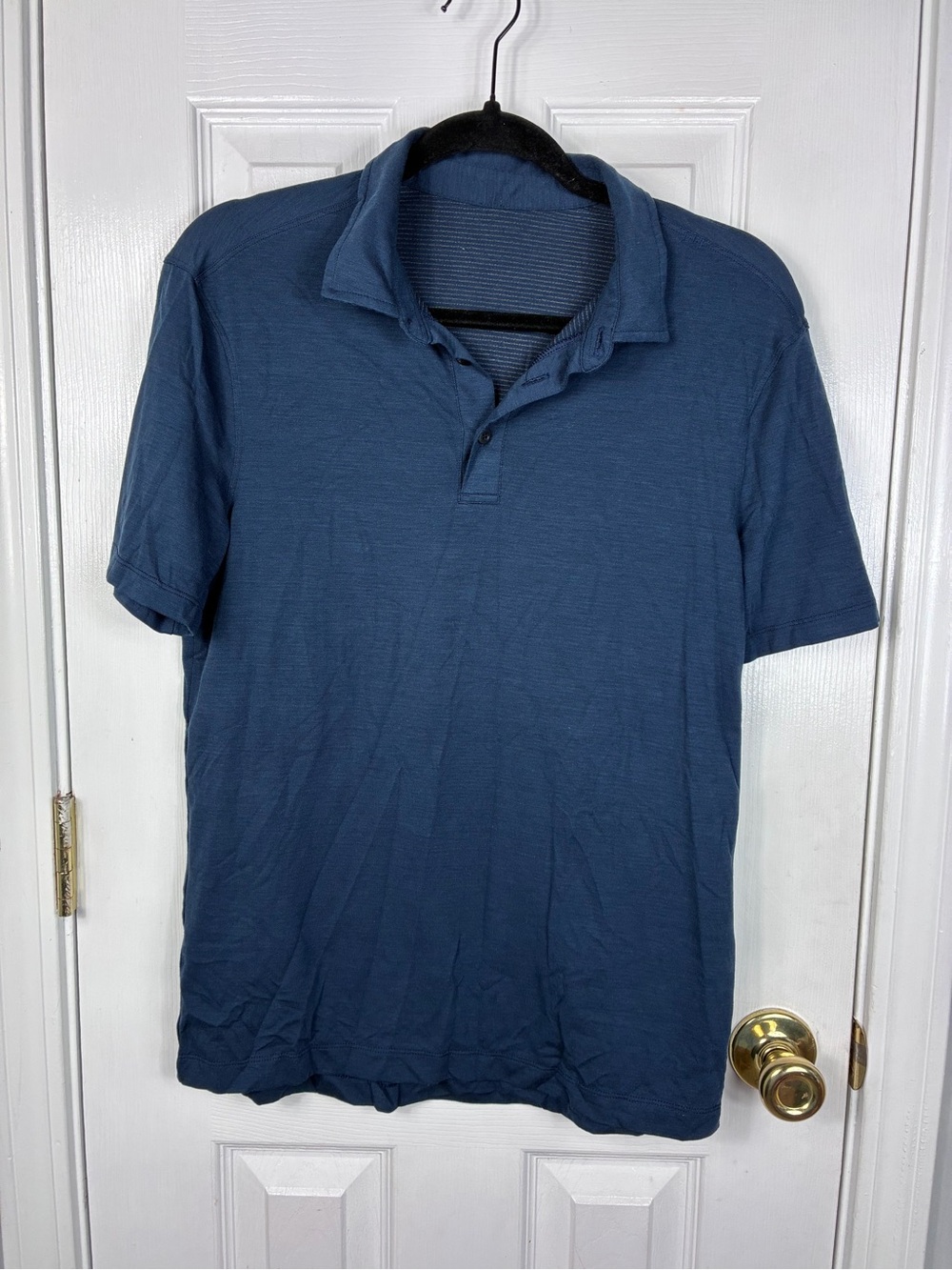 Lululemon Men's Classic Blue Polo Shirt